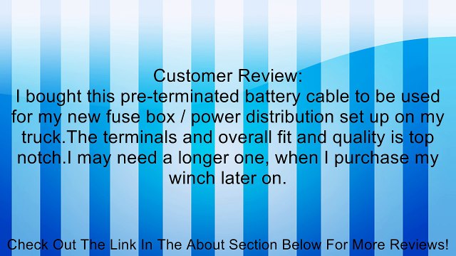AWG #1/0 Red Battery Interconnect Cable 12 with 3/8 Lugs For Solar, Battery Banks, Off Grid Applications DURABLE LONG LASTING MADE & SHIPPED IN THE USA Review