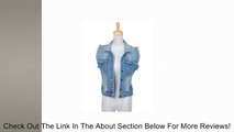 Anna-Kaci S/M Fit Medium Washed Super Distressed Blue Denim Vest w Cut-Off Arms Review