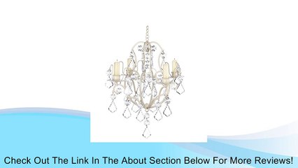 SHABBY IVORY CHIC HANGING CHANDELIER TEALIGHT CANDLE HOLDER WEDDING CENTERPIECE Review