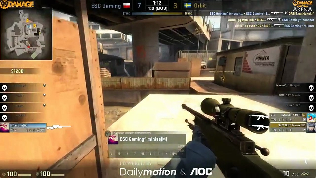 99Damage Arena #3 - Orbit vs. ESC Gaming (de_overpass) Map2