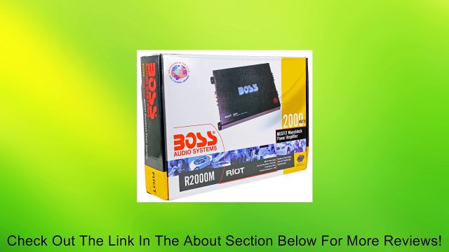 Boss Audio Armor R2000M 2000 Watt Mono Class A/B MOSFET Power Amplifier With Included Remote Subwoofer Level Control Review