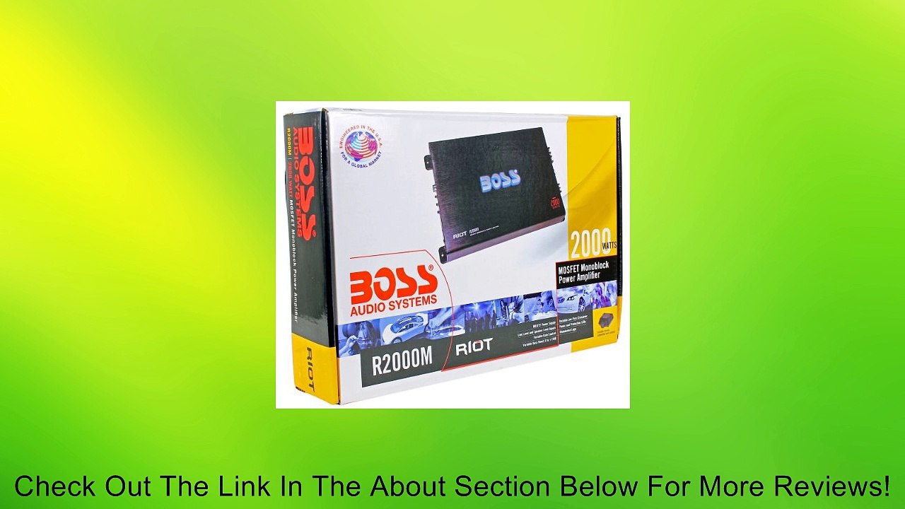 Boss Audio Armor R2000M 2000 Watt Mono Class A/B MOSFET Power Amplifier With Included Remote Subwoofer Level Control Review