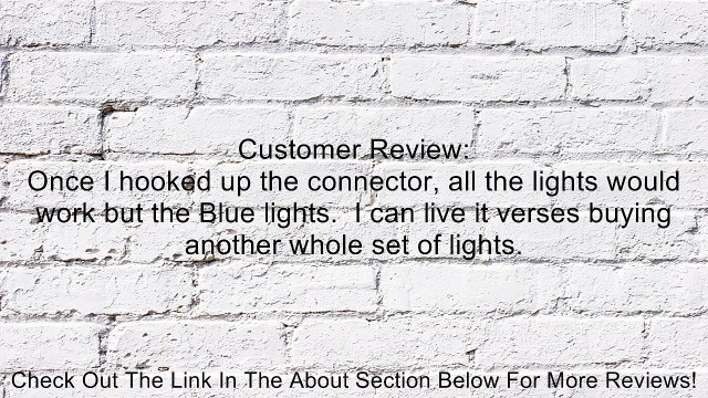 LED strip light connector one end 4pin male connector,another end new type 10mm connector,+BRG Review