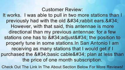 Sp1 Antenna Pros Amplified Indoor Hd Tv Antenna Spectrum1 Vhf/uhf/fm Review