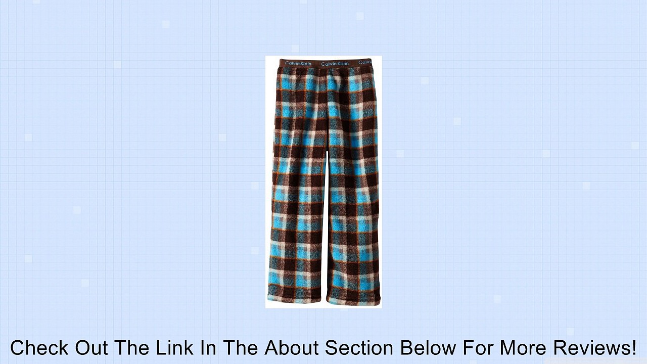 Calvin Klein Boys Ck Big Plaid Pant, Brown, X-Small/5-6 Review