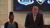 NYC Mayor Holds Moment Of Silence For Slain NYPD Cops