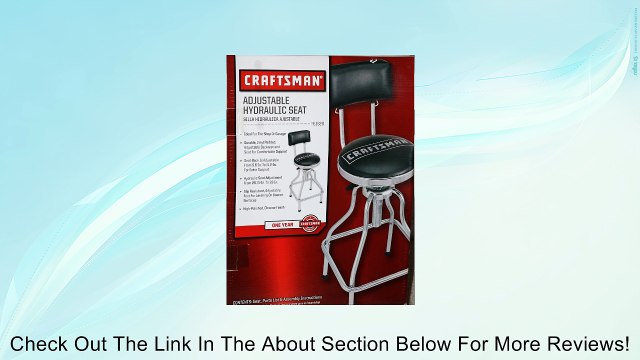 Craftsman Adjustable Hydraulic Seat Stool, Black Review