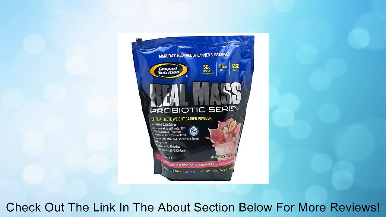 GASPARI NUTRITION REAL MASS GAINER, 5.95LBS, 6.7 Tub Review