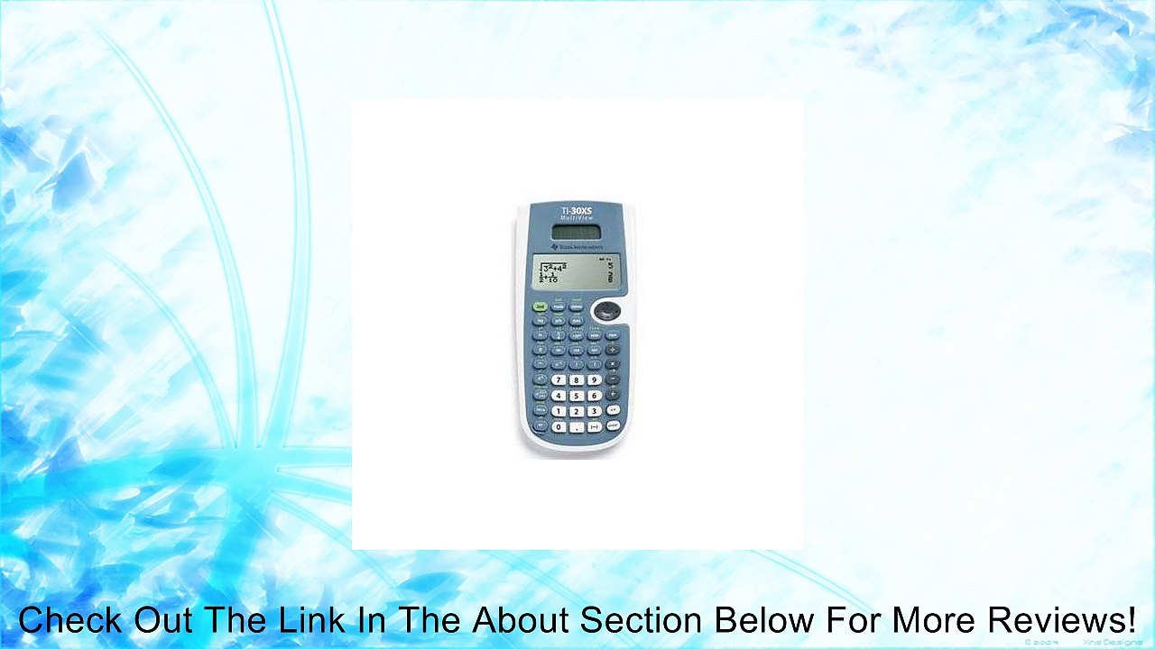 Texas Instruments TI-30XS Scientific Calculator - 16 Character(s) - LCD - Solar Battery Powered Review