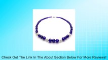 4-14mm Graduated Purple Jade and 8-9mm White Cultured Freshwater Pearl Necklace 18