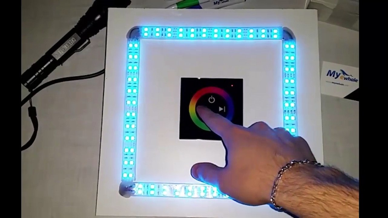 Contrôleur tactile encastrable d'éclairage LED RGB