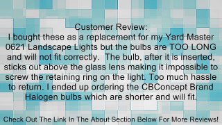 Anyray� 5-Bulbs 75 Watt G8 75W Halogen T4 Light Bulbs 110V-130V GY8.6 75Watt Base Review