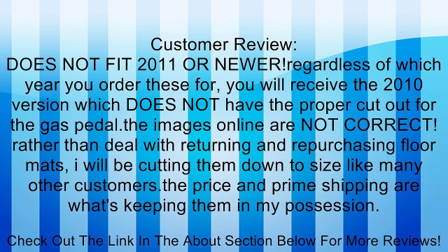 Genuine Hyundai Accessories U8130-3K101 Black Front All Weather Floor Mat with Sonata Logo for Hyundai Sonata Review