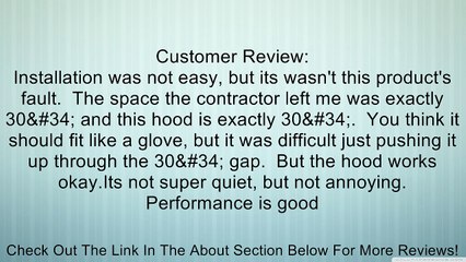 Kobe Kobe CHX2030PVS-OL 30W in. CHX20 Series Under Cabinet Range Hood Review