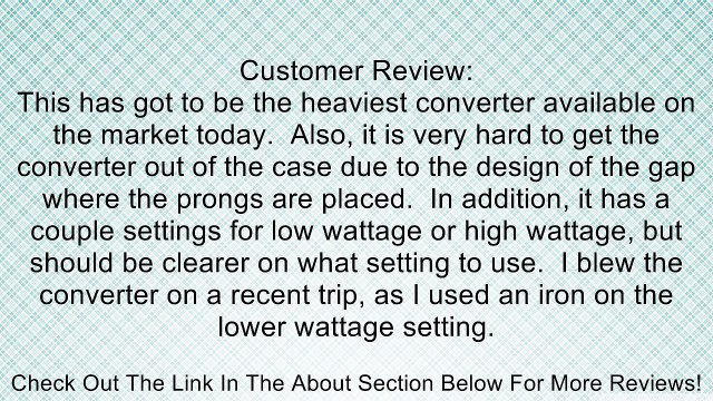 International Travel Voltage Converter / Foreign Plug Adapter Set 220v to 110v Review