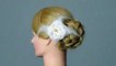 Прическа  Пучок  Узловое плетение  Elegant wedding bun updo hairstyle