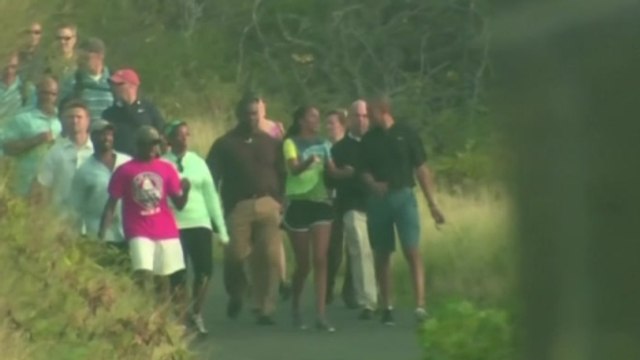 Obama and family go hiking in Hawaiian island of Oahu