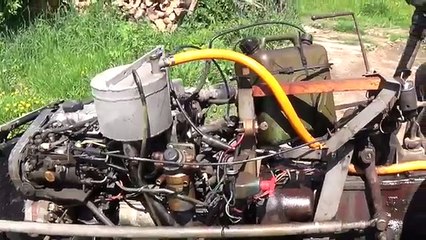 Un papy bûcheron ingenieux