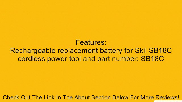 Maximalpower PTB SKIL 18B 18-Volt Power Tool Replacement Slide Pack Battery for Skil SB18C Cordless Tool Review