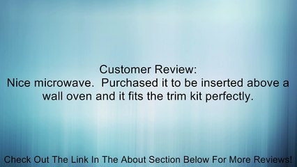 Kitchenaid 30" Stainless Steel Built-In Microwave Oven Trim Kit Review