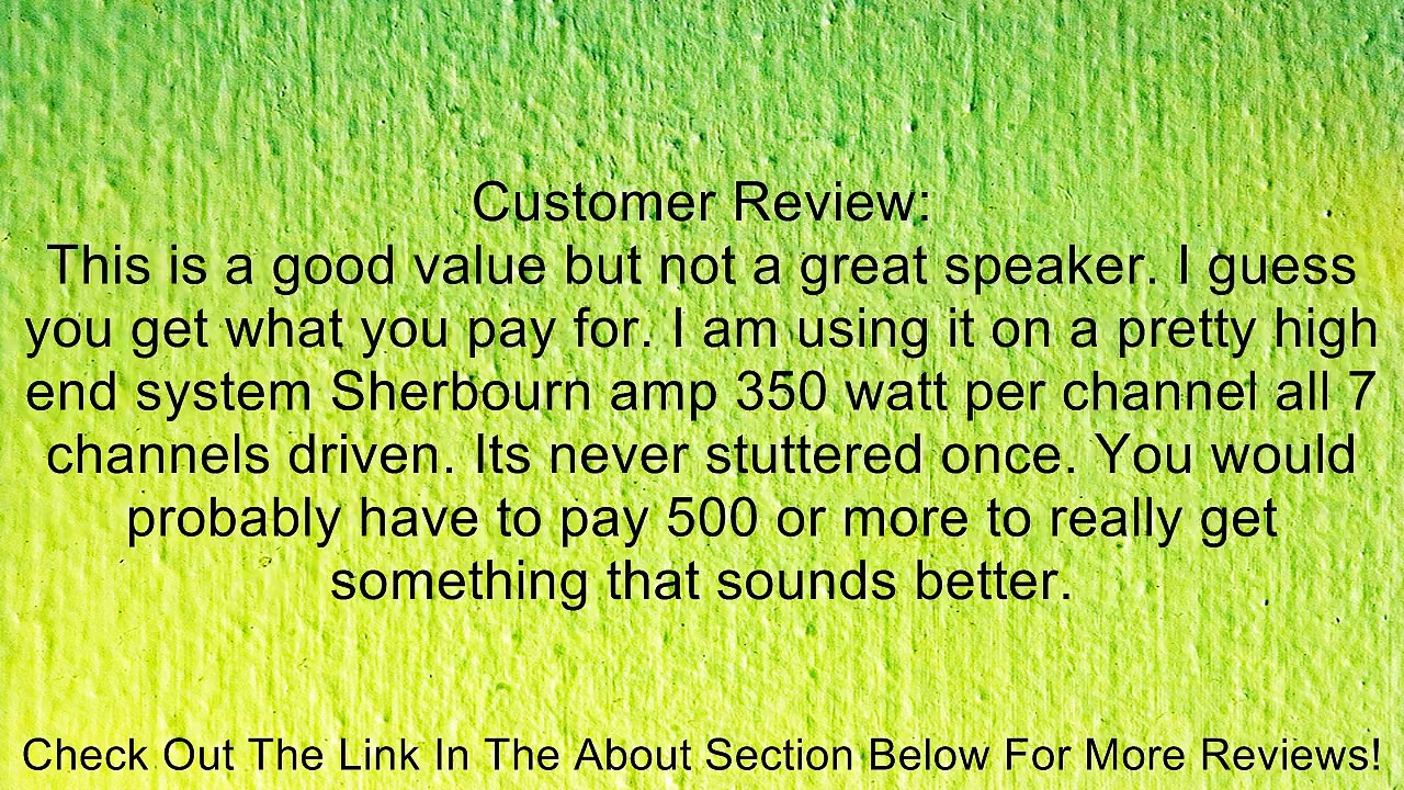 Fluance SV10C High Fidelity Center Channel Speaker Review