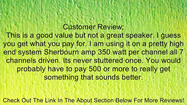 Fluance SV10C High Fidelity Center Channel Speaker Review