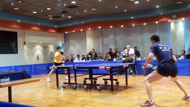 Korea's table tennis superstar Oh Sang Eun - amazing trick-shot at Mounties Invitational Open 2013