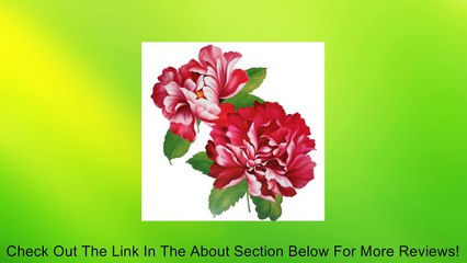 Extra large size red peony flower temporary tattoos 8.66"x8.07" Inches Review