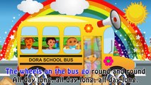 Wheels On The Bus Dora the Explorer Song - Dora the Explorer Nursery Rhymes - Dora School Bus