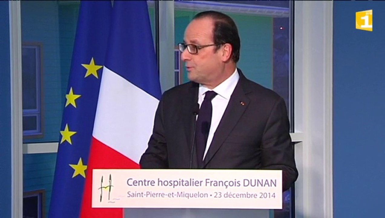 François Hollande au centre hospitalier de Saint-Pierre