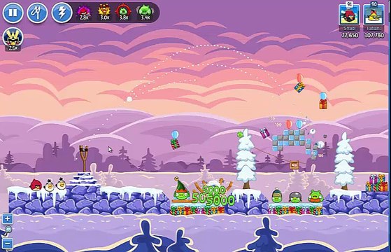 Angry Birds Friends holiday Tournament Week 136 Level 3 no power HighScore ( 110.070 k )