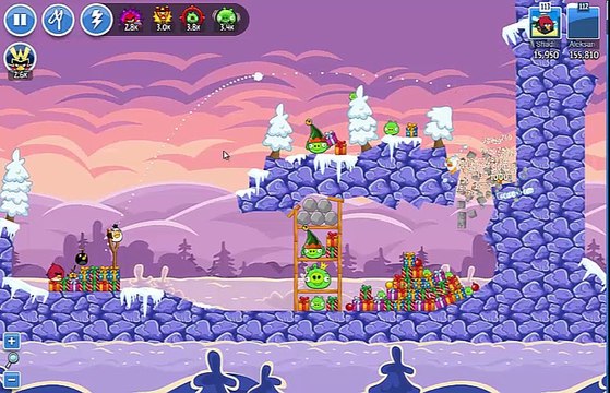Angry Birds Friends holiday Tournament Week 136 Level 4 no power HighScore ( 159.910 k )