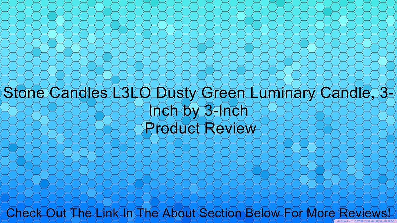 Stone Candles L3LO Dusty Green Luminary Candle, 3-Inch by 3-Inch Review
