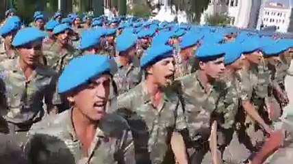 Yemin törenine osmanlı ordu marşı İle hazırlanan mehmetçikler