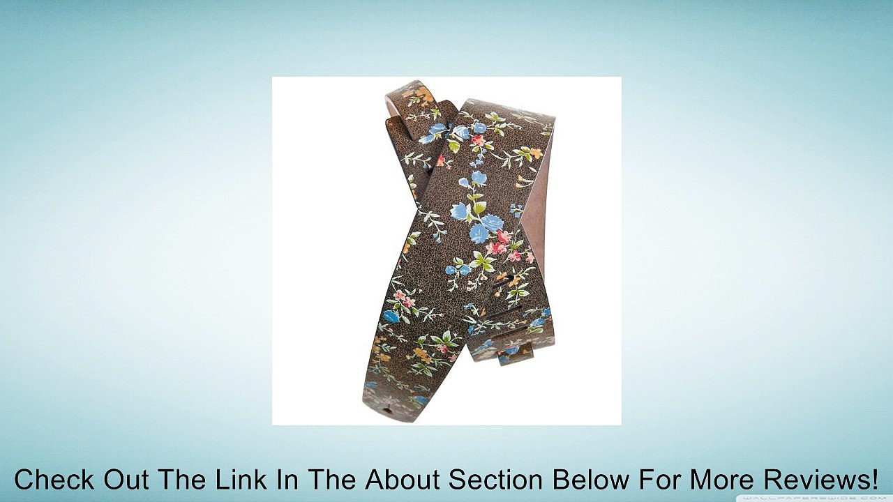 Planet Waves 25DFL-02 Acoustic Distressed Leather Guitar Strap - Brown Flowers Review