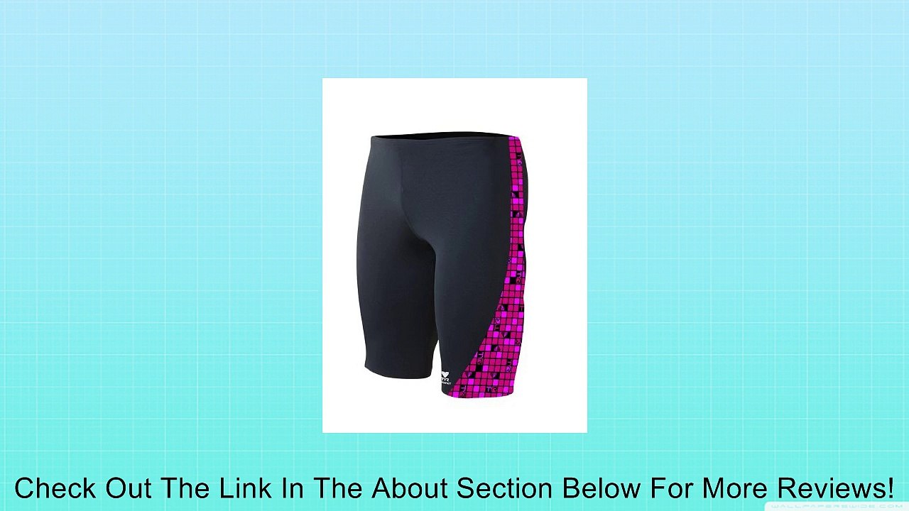 Tyr Men's Check Jammer Swimsuit, 36-Inch, Black/Pink Review