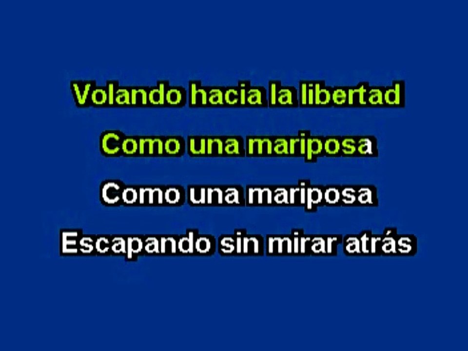Karaoke - como una mariposa - Pandora