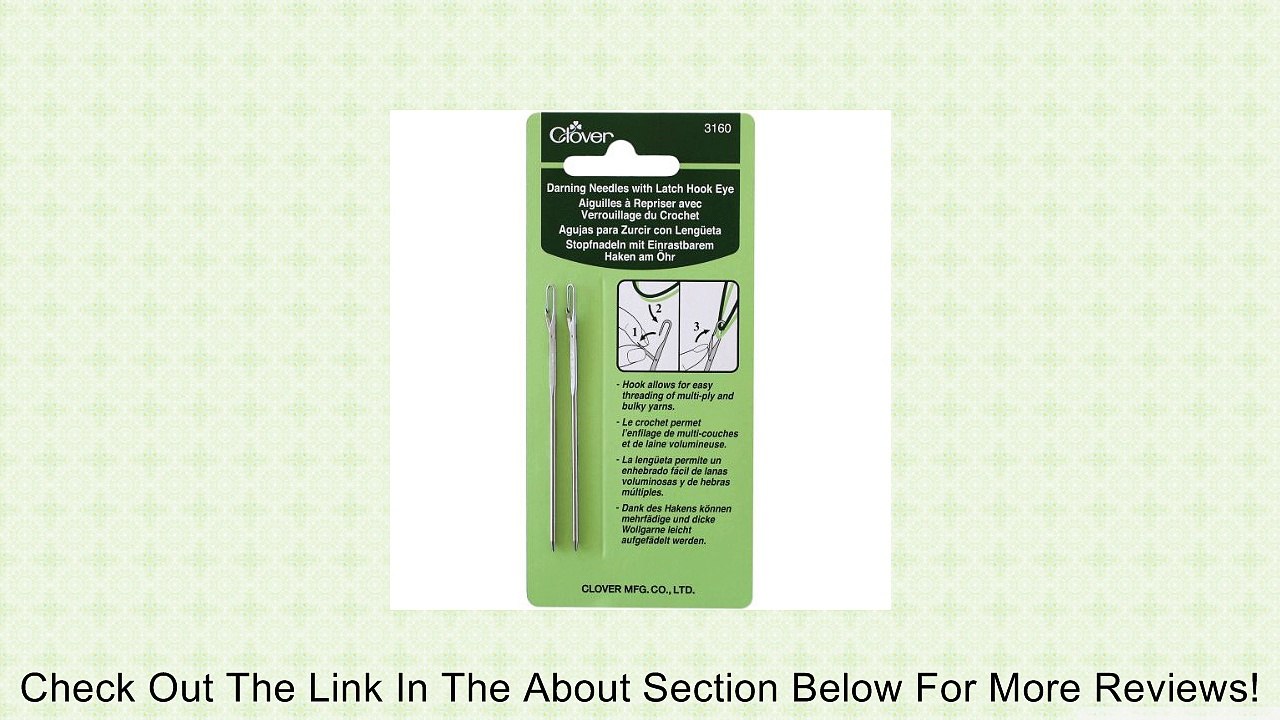 Clover 3160 Darning Needles with Latch Hook, Eye, 2Piece Review