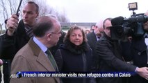 French Interior Minister visits new refugee centre in Calais