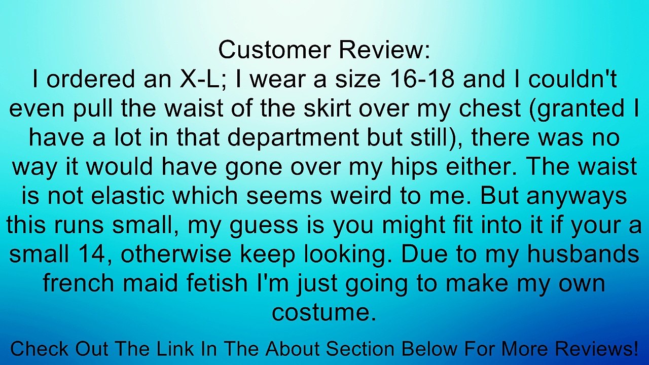 Velvet Kitten Frisky French Maid Costume, Black / White Review