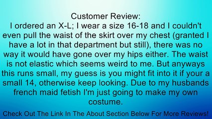 Velvet Kitten Frisky French Maid Costume, Black / White Review