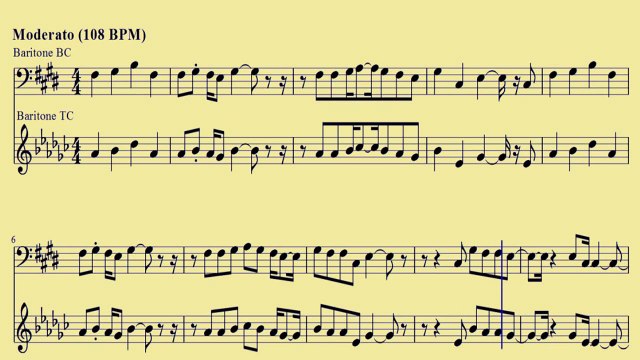 [ Baritone BC, TC ] Counting Stars - One Republic