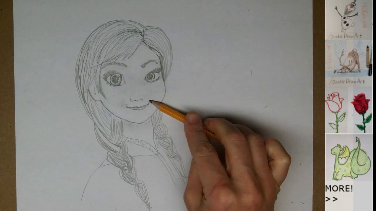 Speed Art: How I draw Anna  from Frozen