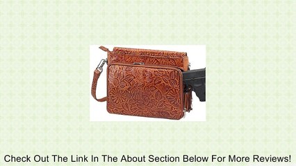 GTM Gun Tote'n Mamas Concealed Carry Tooled American Cowhide Shoulder Bag, Tan, Small Review