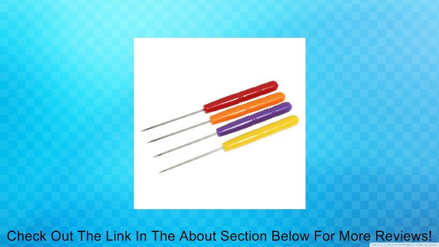 Plastic Antislip Handle Shoes Repair Sewing Awl Needle 5.4 inch 4 Pcs Review