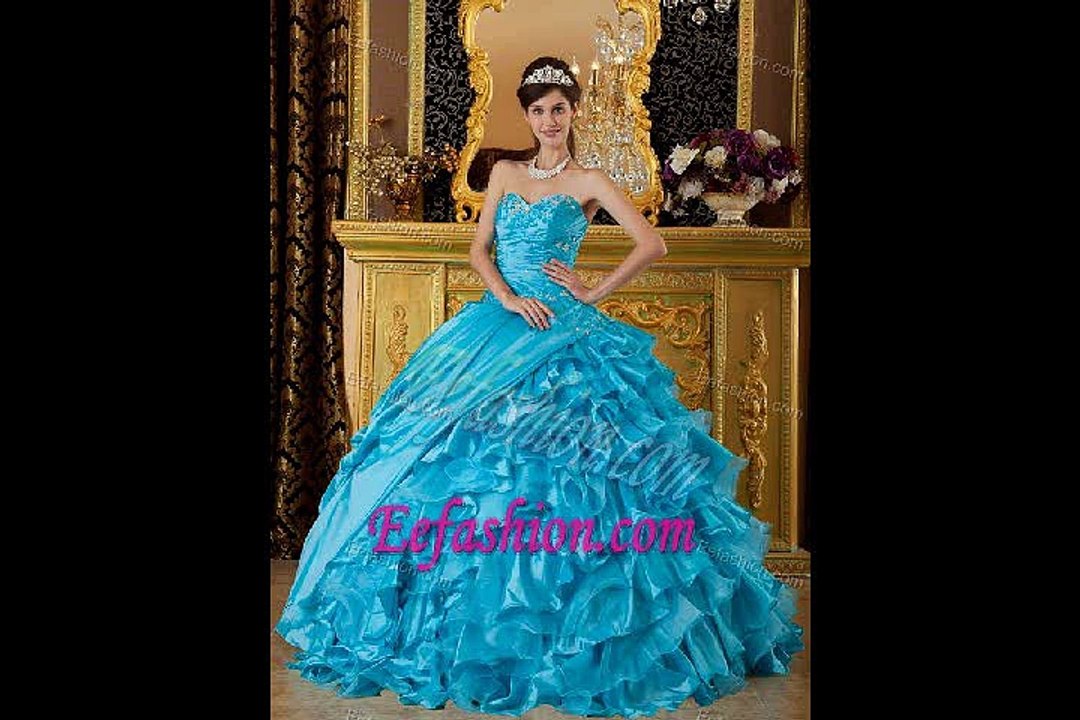 elegant blue dresses for sweet 15 birthday party