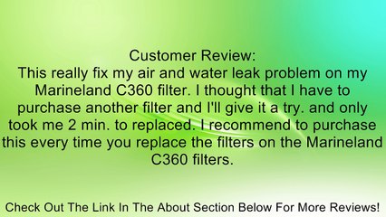 Marineland C-Series C-360 Canister Filter O-Ring/Gasket Kit (PR11942) Review