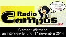 Interview Clément Wittmann radio campus lille nov 2014 -france afrique
