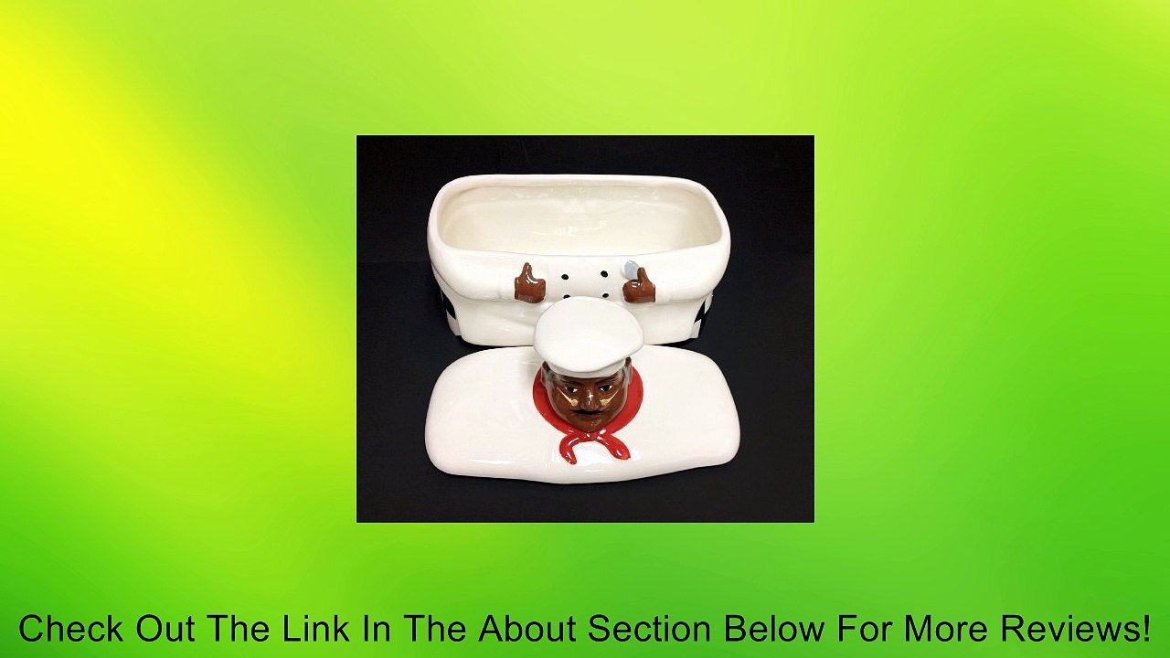 BLACK HAPPY CHEF BREAD BOX TOAST JAR 13-1/4"L, 89075 BY ACK Review