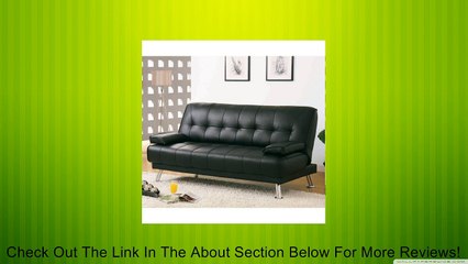 Monarch Specialties 9103 Click Clack Futon In Black Leather Review